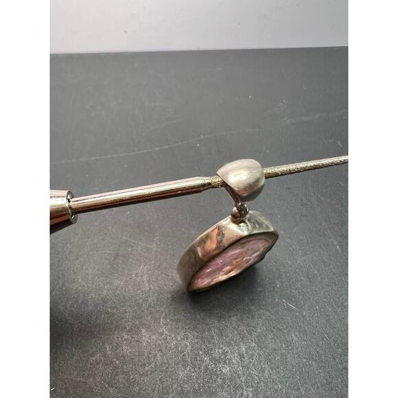 NEW Watermelon tourmaline sterling silver pendant 8.16 grams - Picture 9 of 11